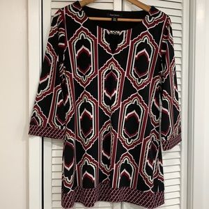 White House Black Market Tunic 3/4 Sleeves Size Large